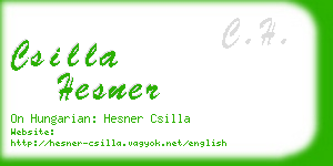 csilla hesner business card